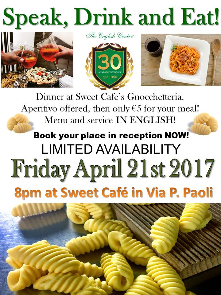 Speak, Drink and Eat!