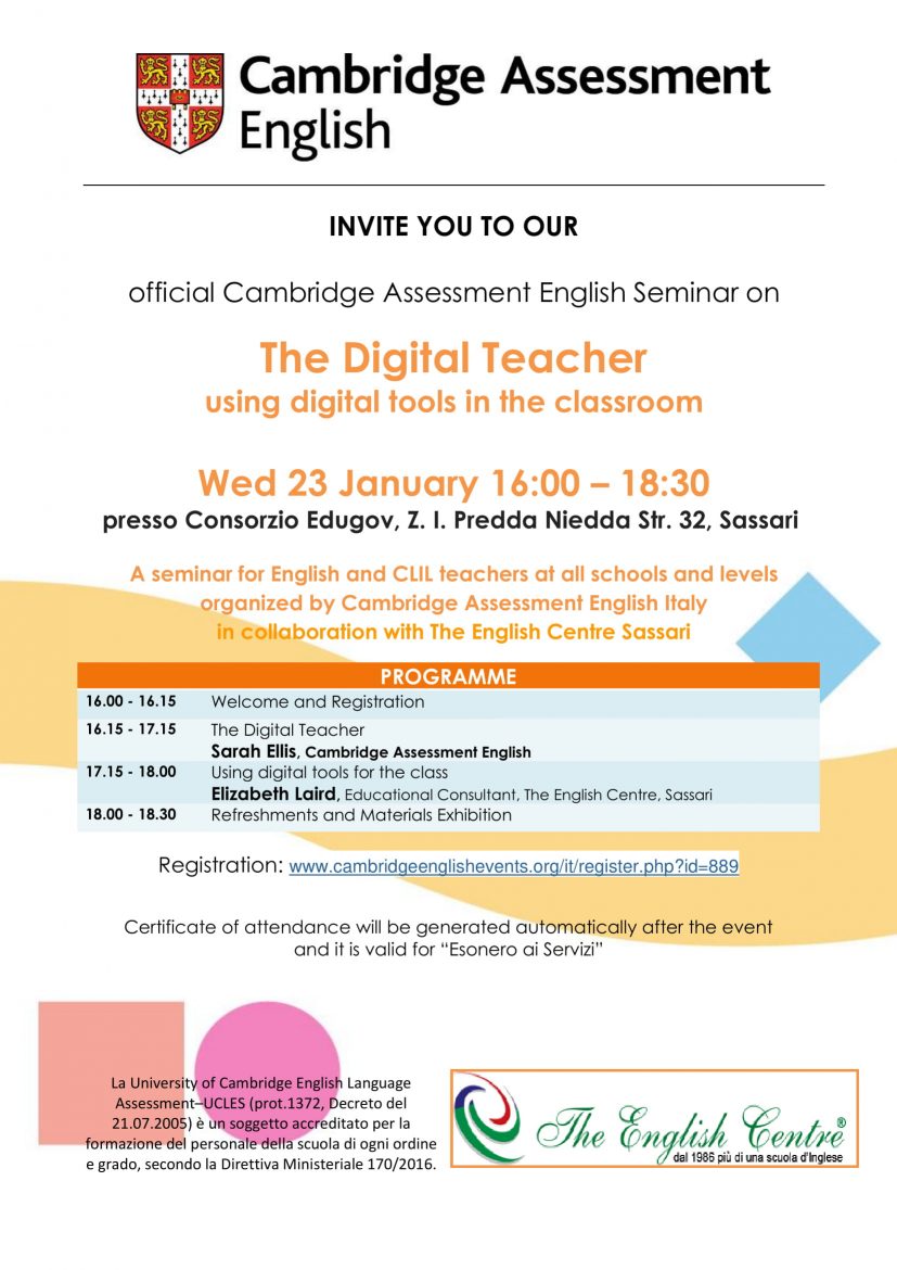 The Digital Teacher – Cambridge Seminar