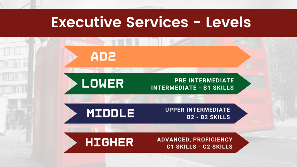 Executive services - levels